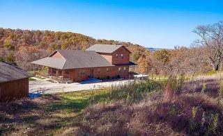 Wide view of the lodge and surrounding property